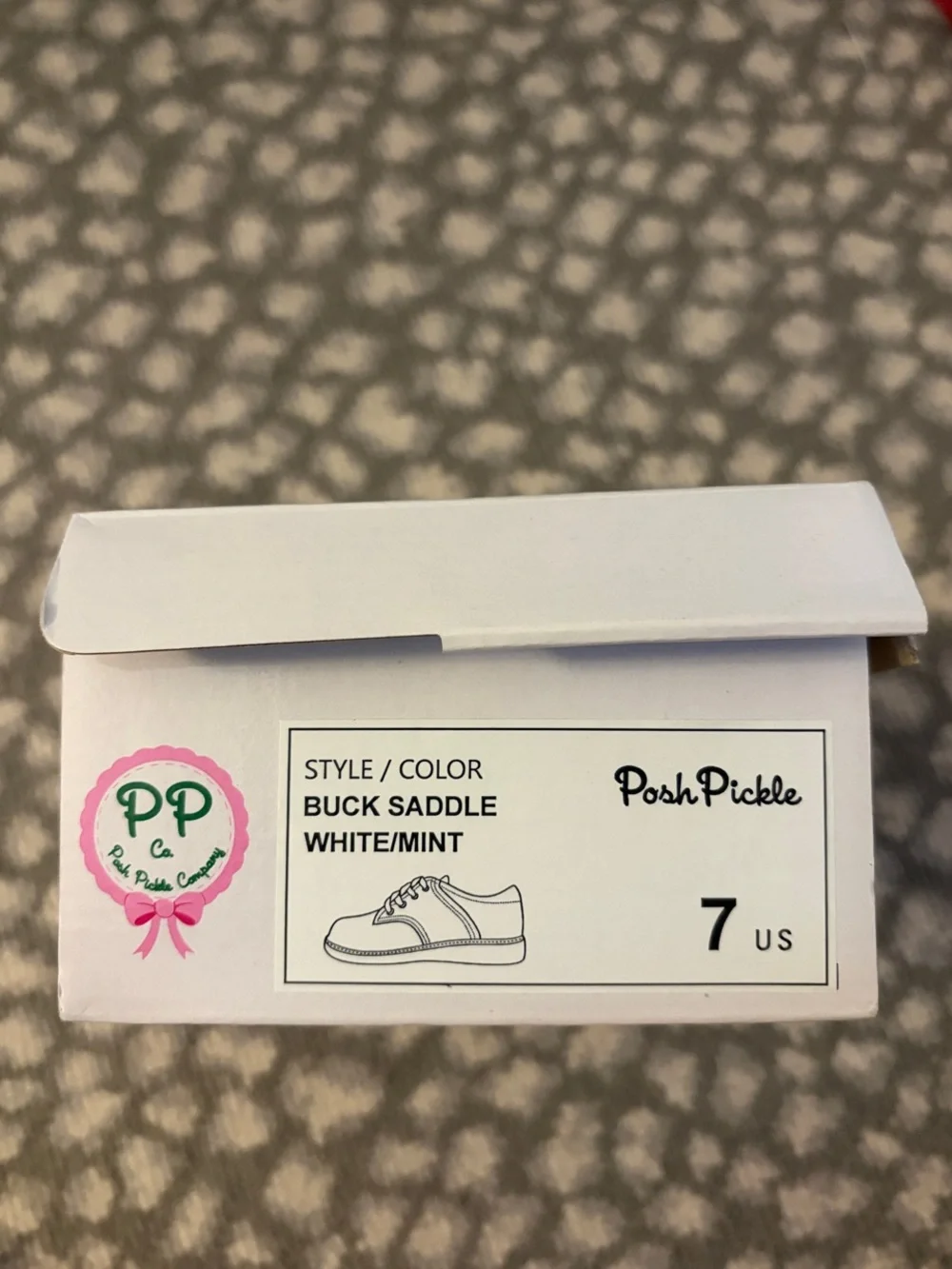 Kids Mint & White Lace-Up Dress Shoes